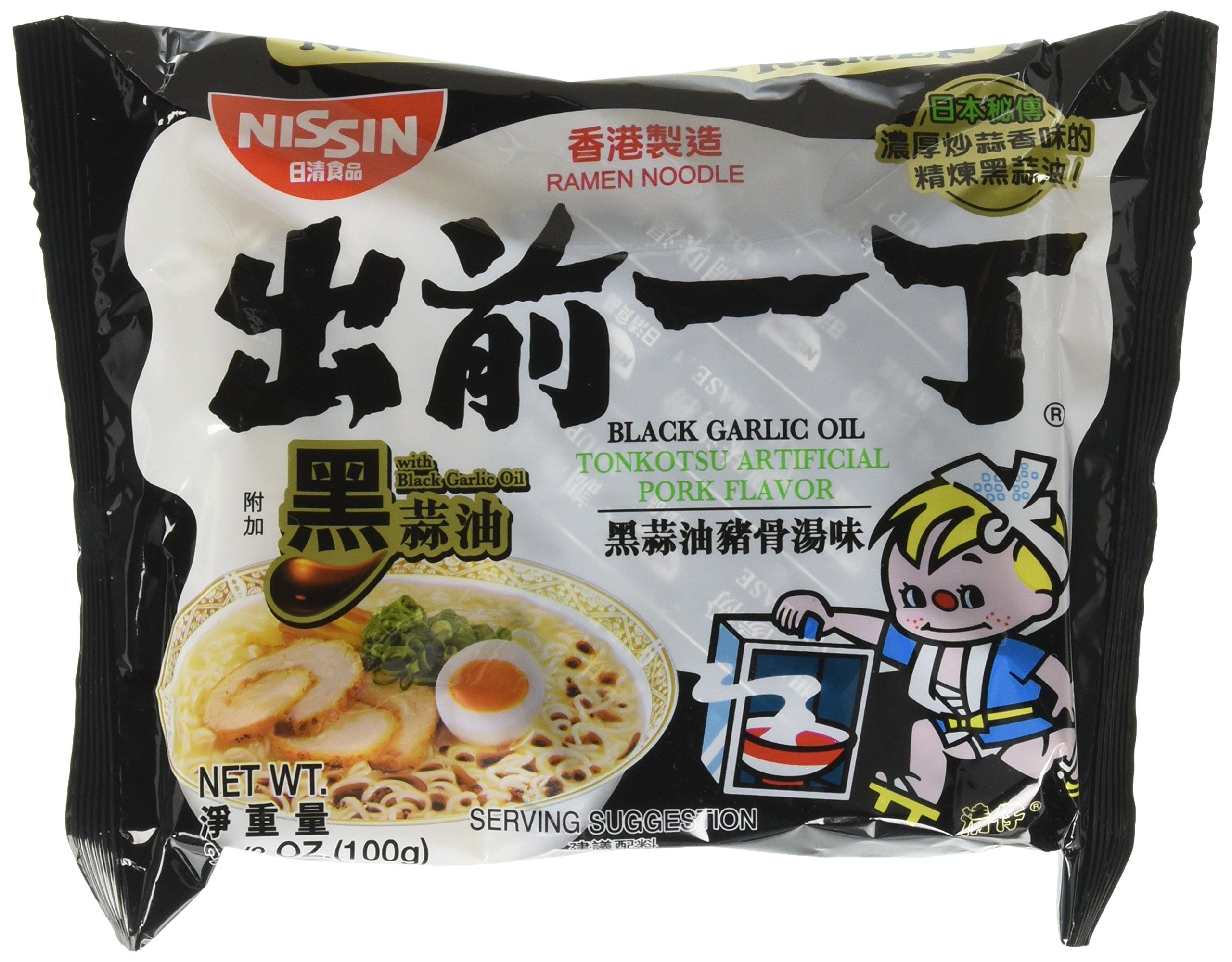 Nissin Demae Ramen Black Garlic Oil Tonkotsu Flavour Instant Noodle 100g