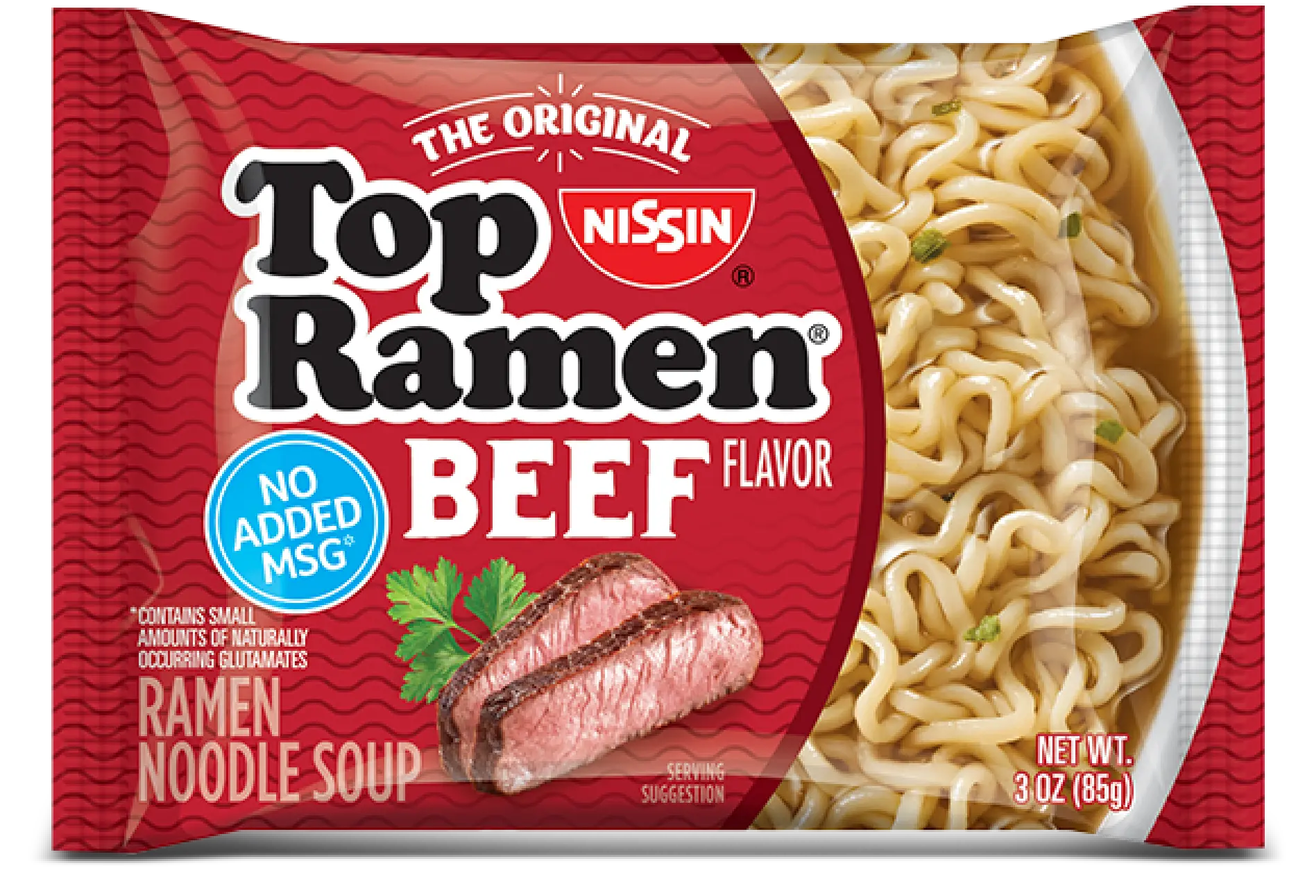 Top Ramen Beef - official product image (transparent background)