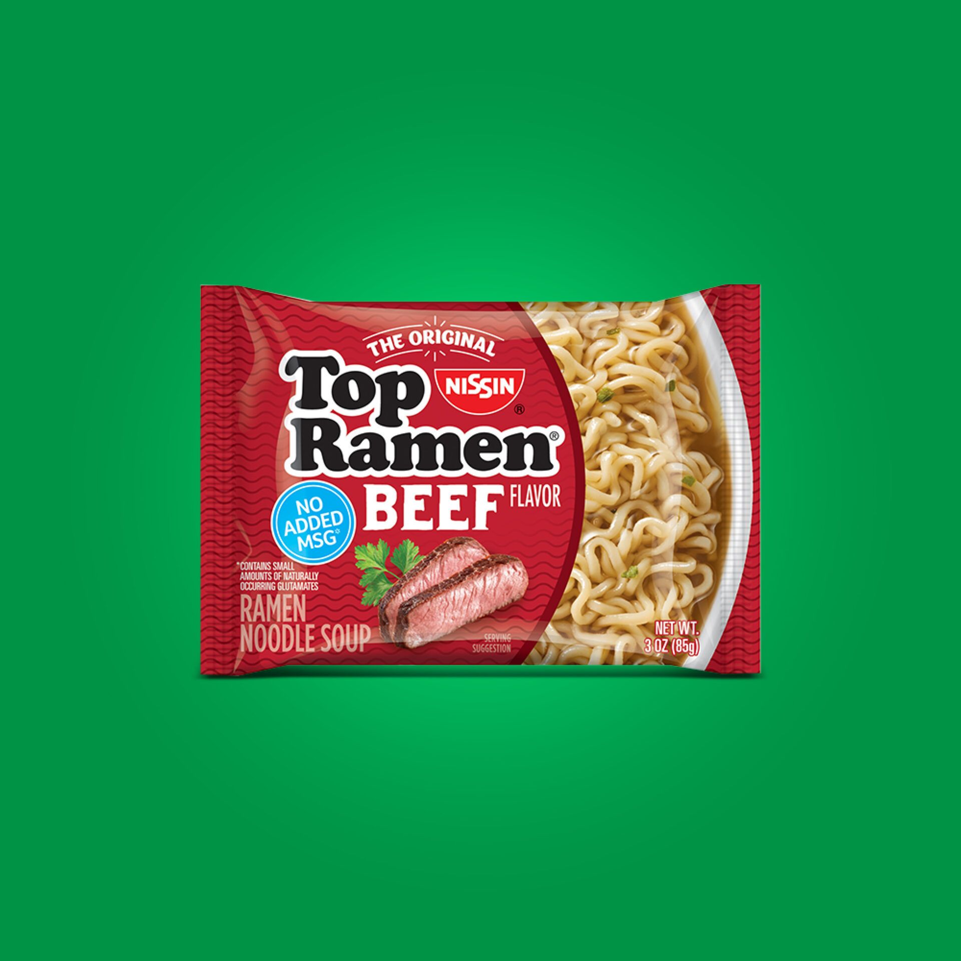 Top Ramen Beef - official product image (color background)