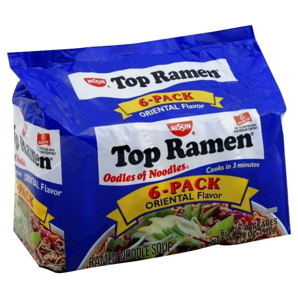 Nissin The Original Top Ramen Soy Sauce Flavor (6-pack) retail image
