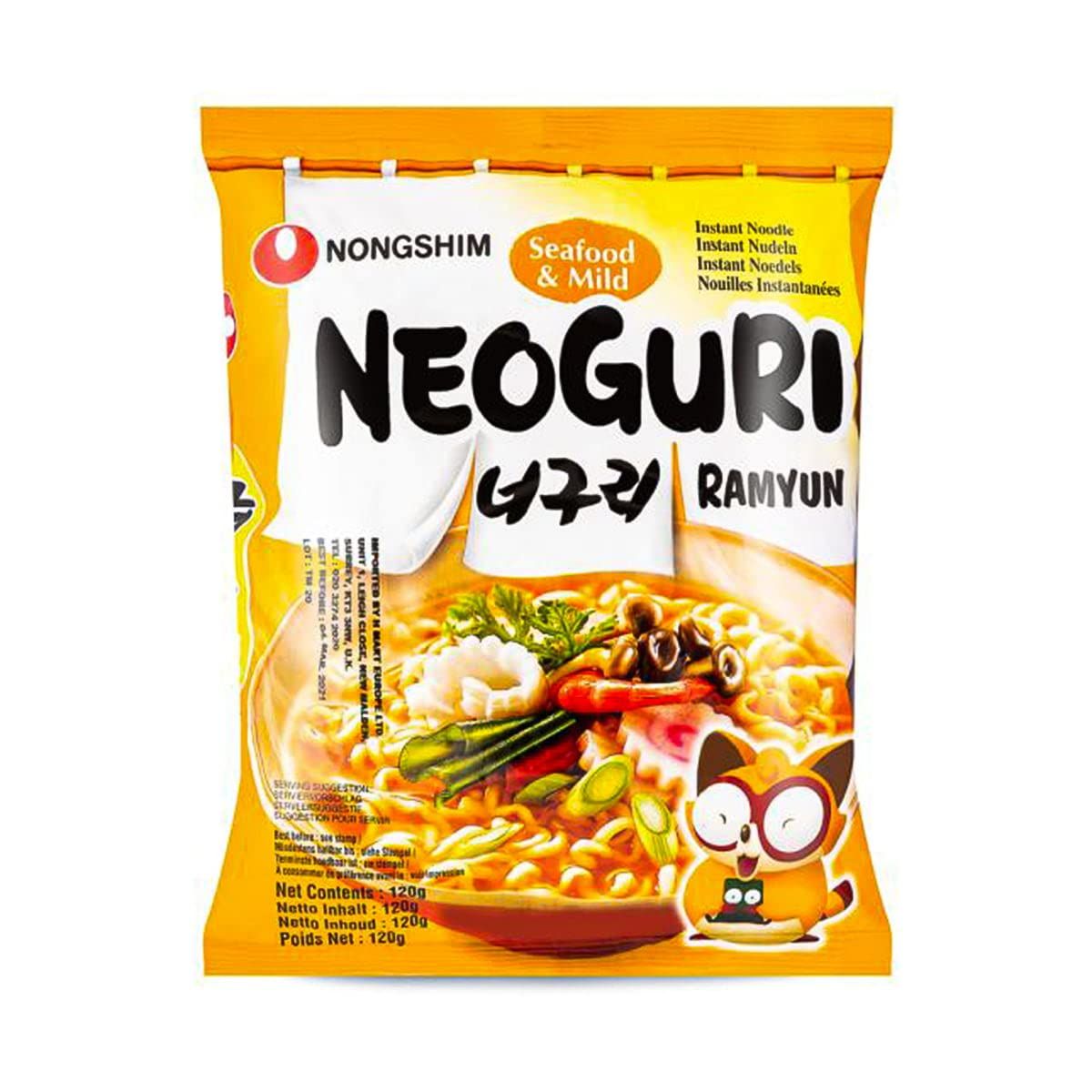 NONG SHIM Neoguri (Seafood & Mild) 120g (front)
