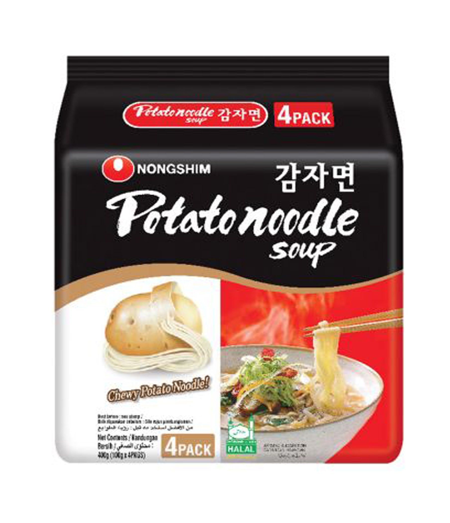 Nongshim Potato Noodle Soup (bag) front hero shot
