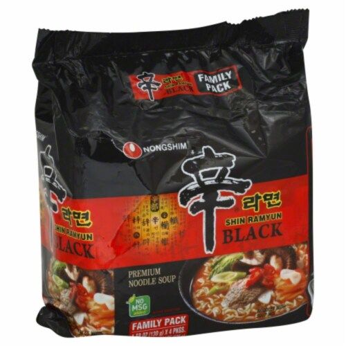 Nong Shim Shin Black Ramyun Noodles 4Pk 18.32oz - front