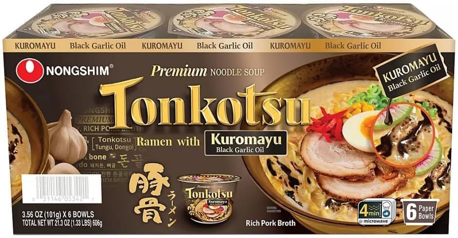 Nongshim Tonkotsu Ramen Premium Noodle Soup (Kuromayu)