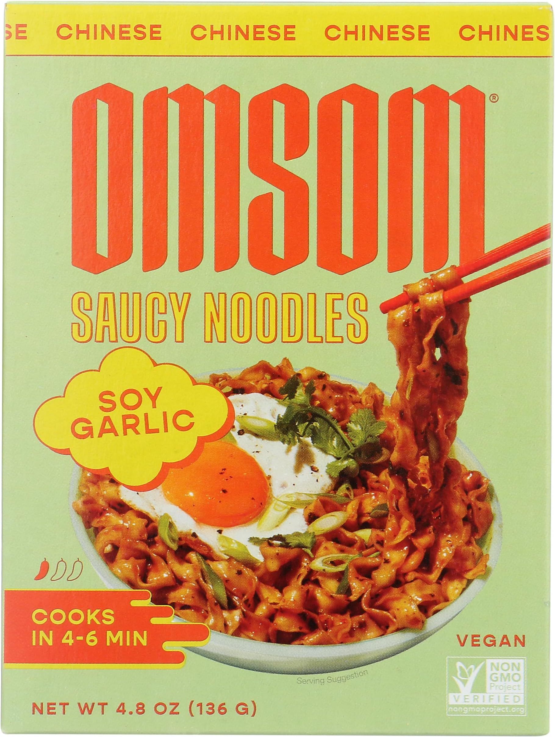 Omsom Soy Garlic Saucy Noodles, 4.8 OZ