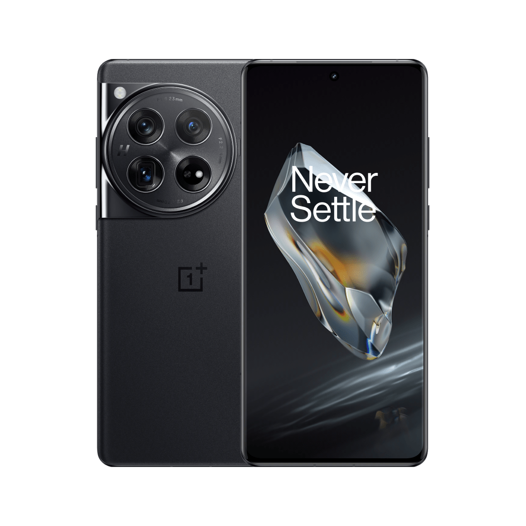 OnePlus 12 (black) PNG render (official OnePlus specs page)