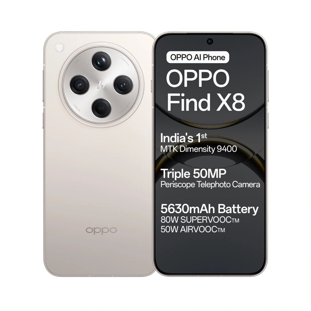 Oppo Find X8 | AMOLED Display | Mediatek Dimensity | 50MP Triple Rear Camera | 32MP Front Camera| 5630mAh Battery