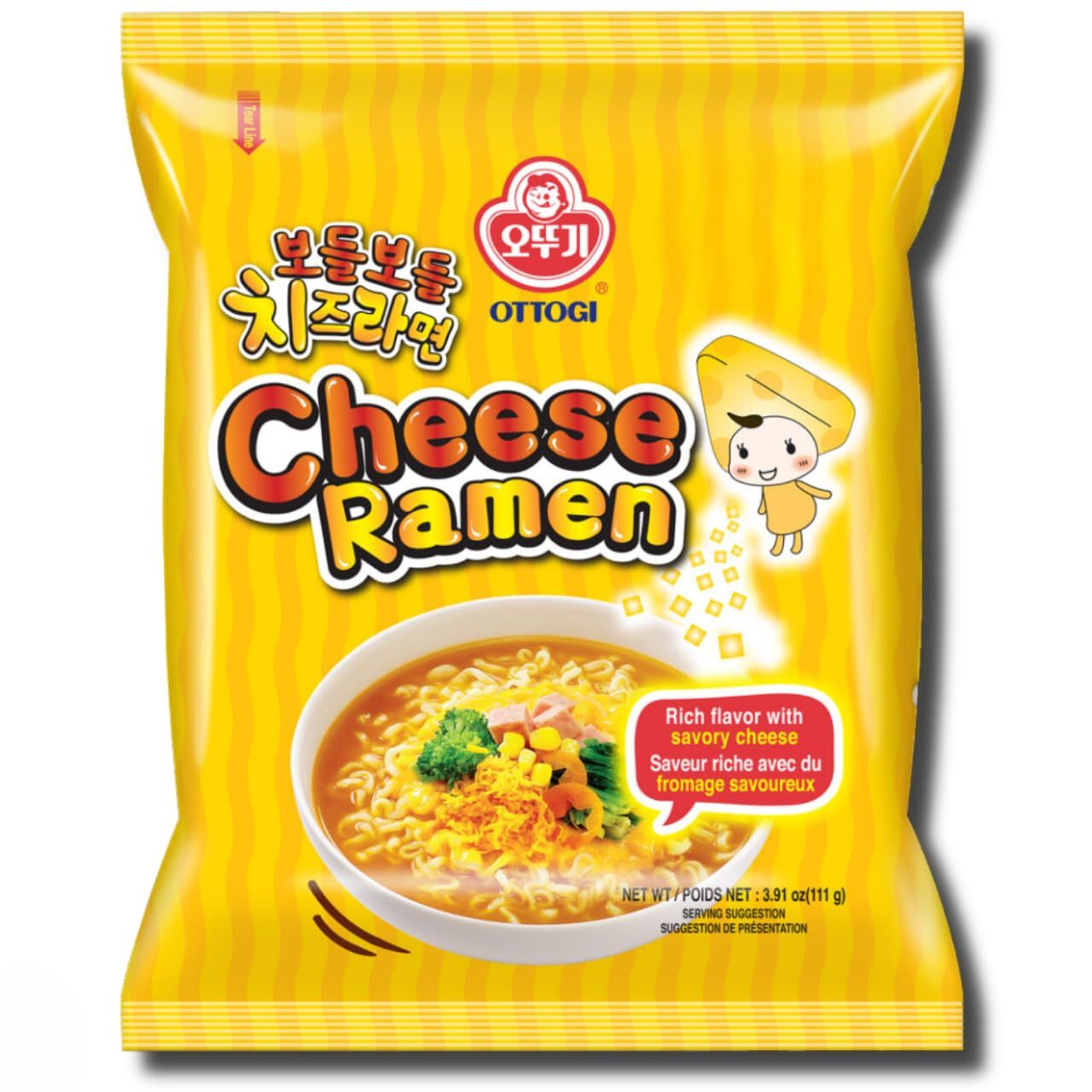Ottogi Cheese Ramen 111g pack (front)