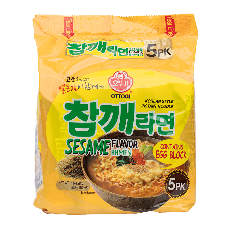 Sesame Flavor Ramen 4.05oz(115g) 5 Packs (Ottogi)