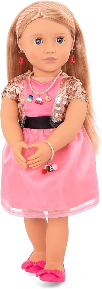 Amazon.com: Our Generation – 18-Inch Doll with Pierced Ears – Lifelike  Brown Hair & Blue Eyes – Jewelry Accessories – Pretend Play 3+ Years – Audra  : Toys & Games