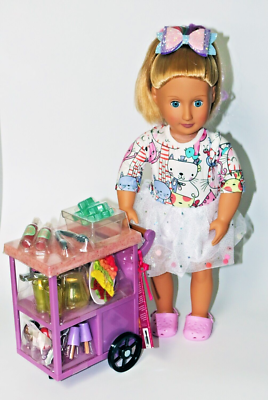 Our Generation Katelyn 18 Inch Doll & NEW in Package Patio Treats Trolley |  eBay