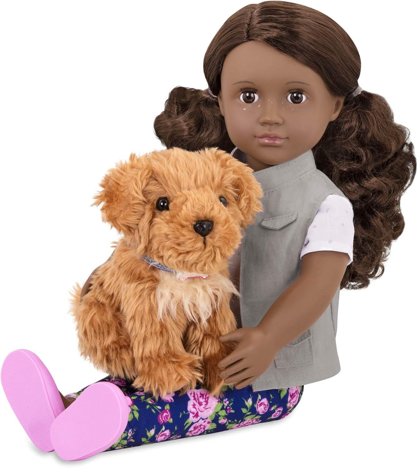 Amazon.com: Our Generation – 18-inch Doll & Pet Set – Lifelike Brown Eyes &  Brunette Hair – Poodle Stuffed Animal – Pretend Play – Toys for Kids Ages 3  & Up – Malia : Toys & Games