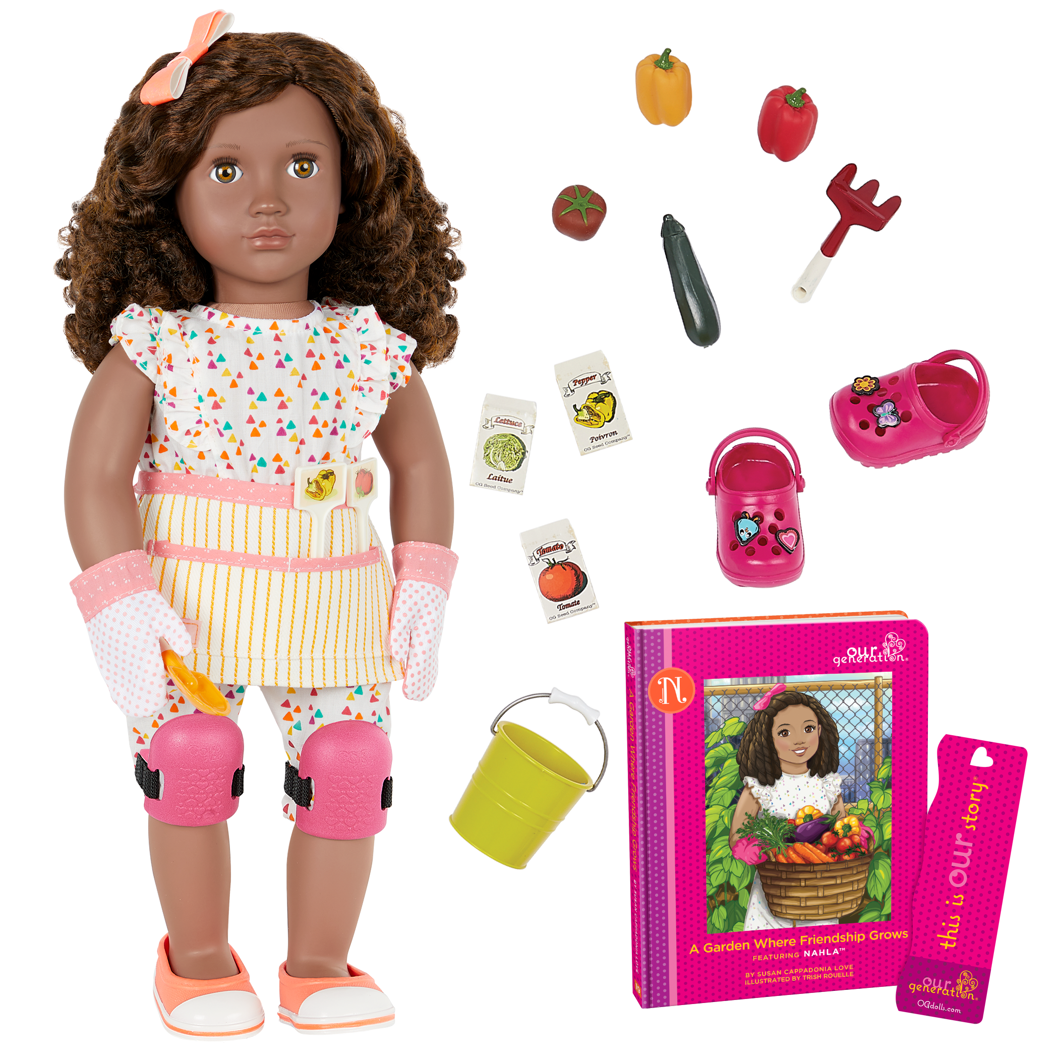 Nahla | 18-inch Gardening Doll | Our Generation