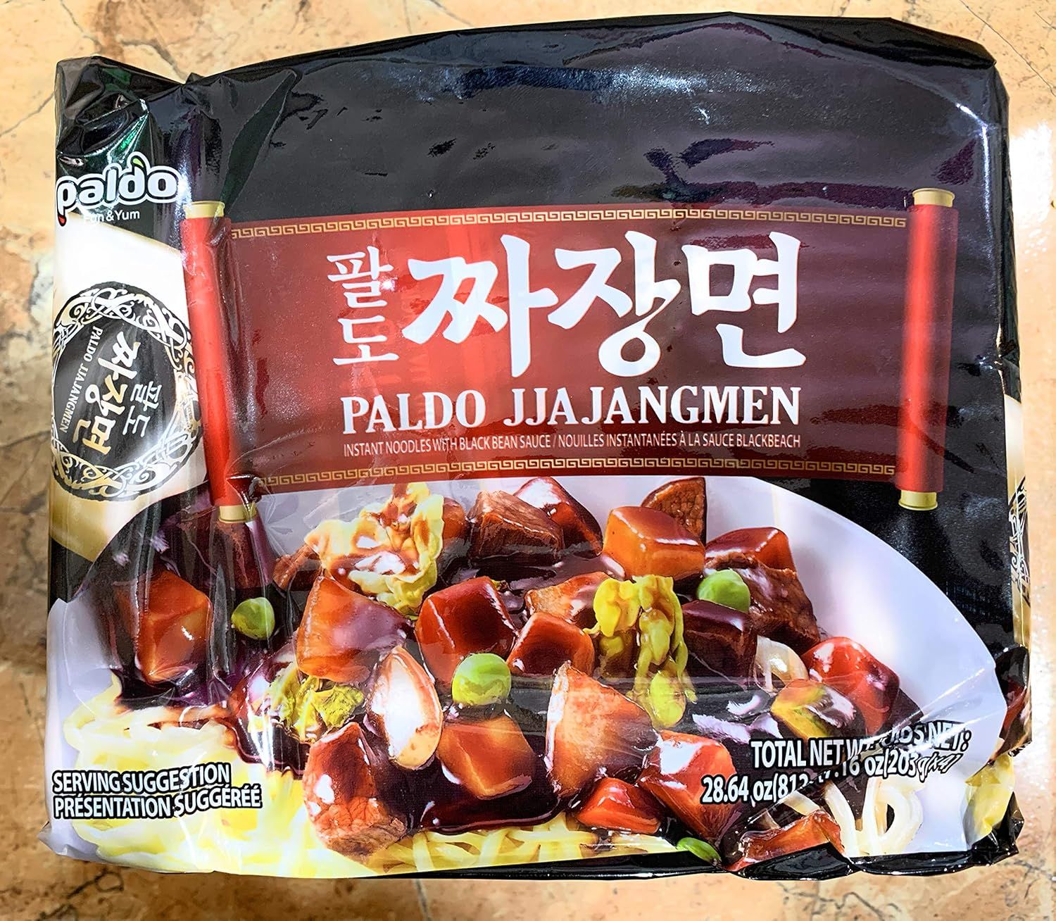 Paldo Jjajangmen 203g x 4 packs (front package)