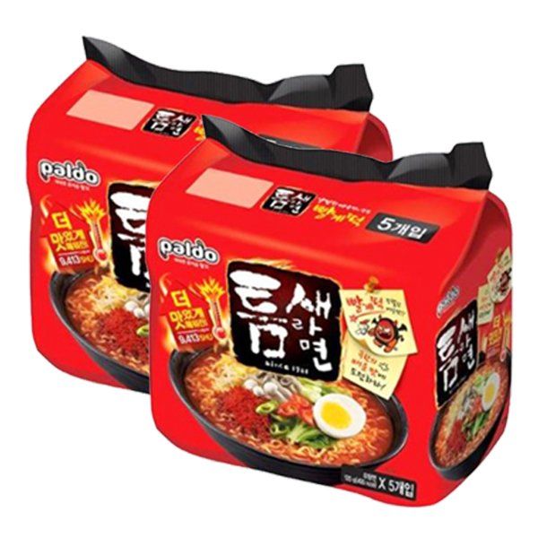 팔도 틈새라면 120gX10개 (Korean retail) front pack shot