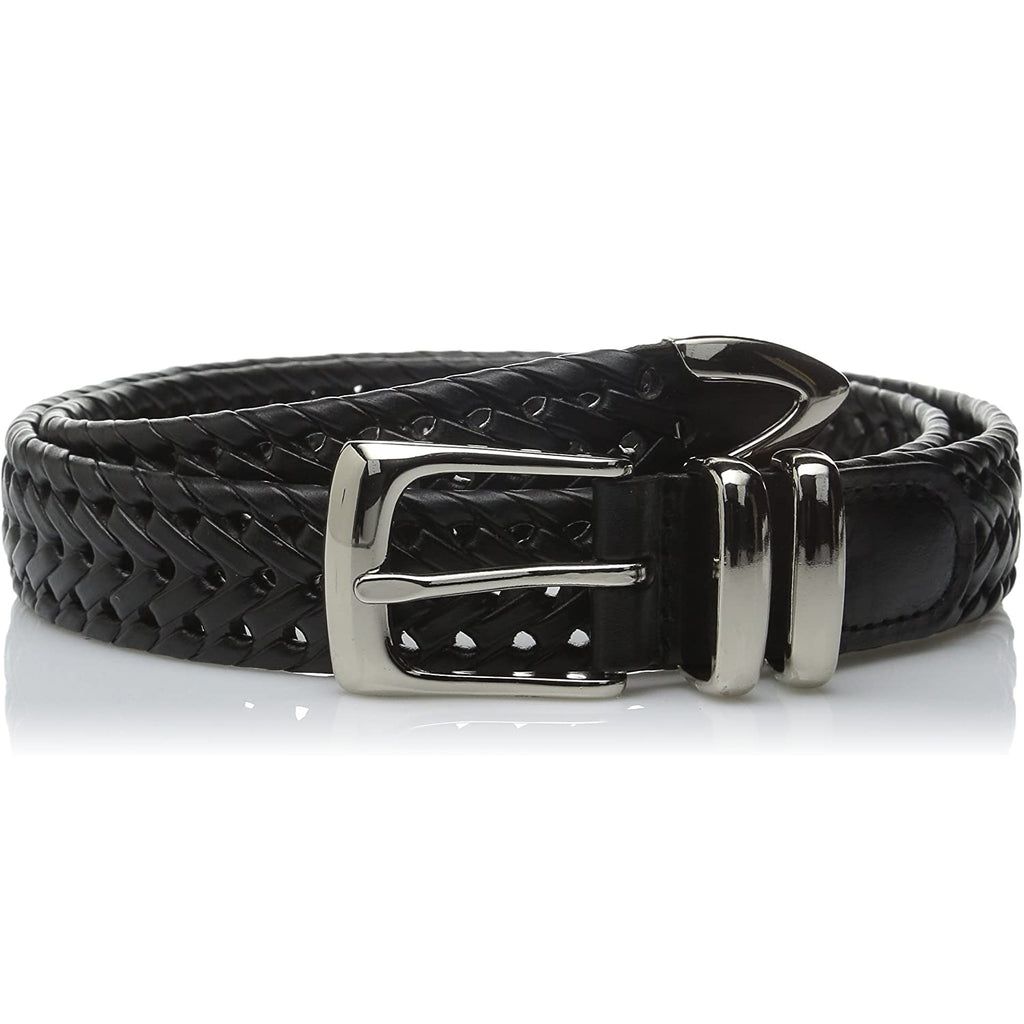 Perry Ellis Men's Portfolio Braided Stretch Belt - Black