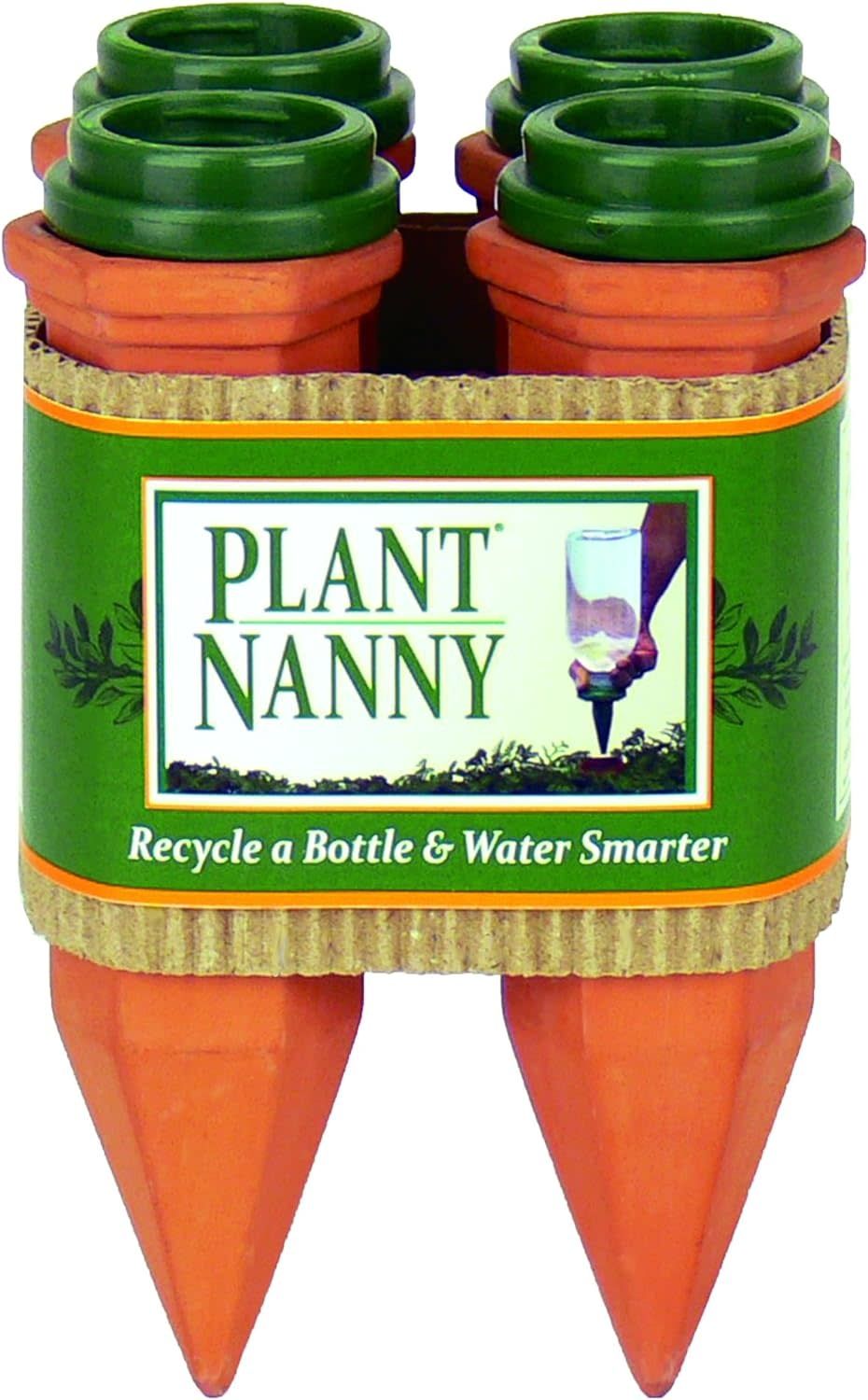 Plant Nanny 4 Pack Plastic Bottle Watering Stakes