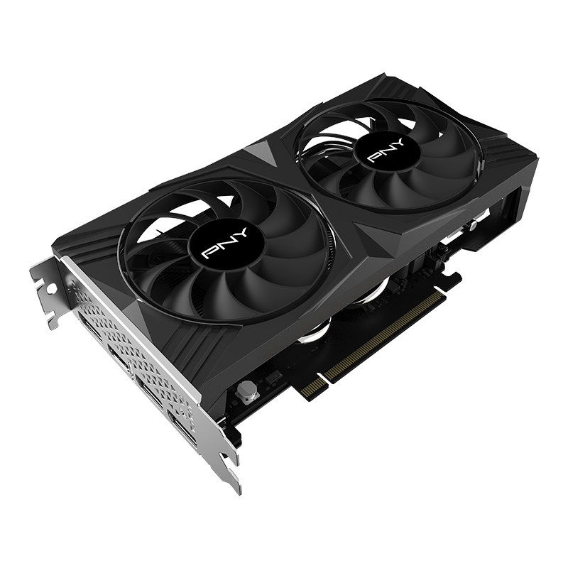 PNY GeForce RTX 4060 8GB VERTO Dual Fan (right angle/hero)