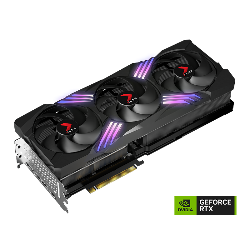 GeForce RTX 4090 XLR8 VERTO EPIC-X RGB (front/side view)