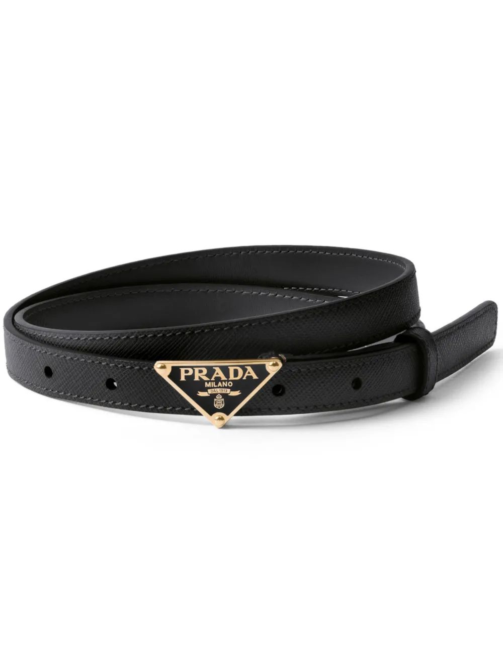 Prada Saffiano-leather Belt | Black | FARFETCH UK