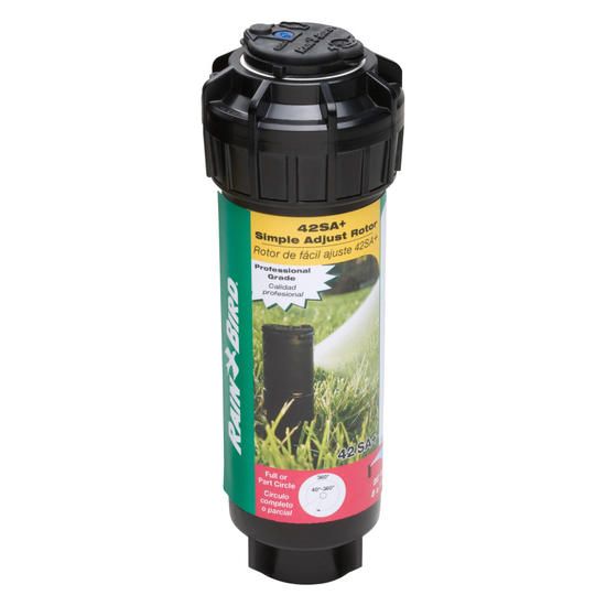 Rain Bird 42SA+ Rotor Sprinkler, 3/4 in Connection, FNPT, 26 to 38 ft, Plastic Black