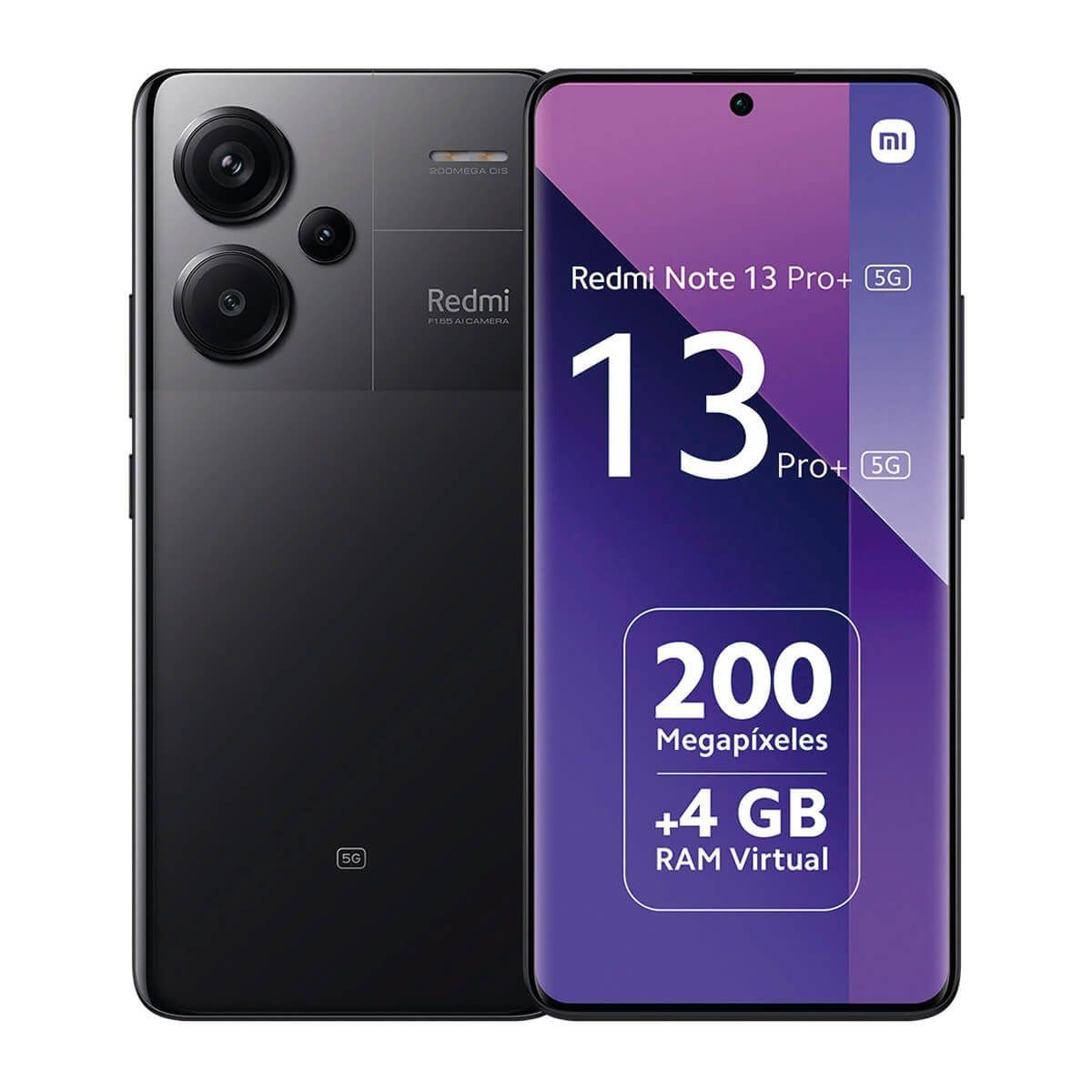 Redmi Note 13 Pro+ 5G Midnight Black – product packshot