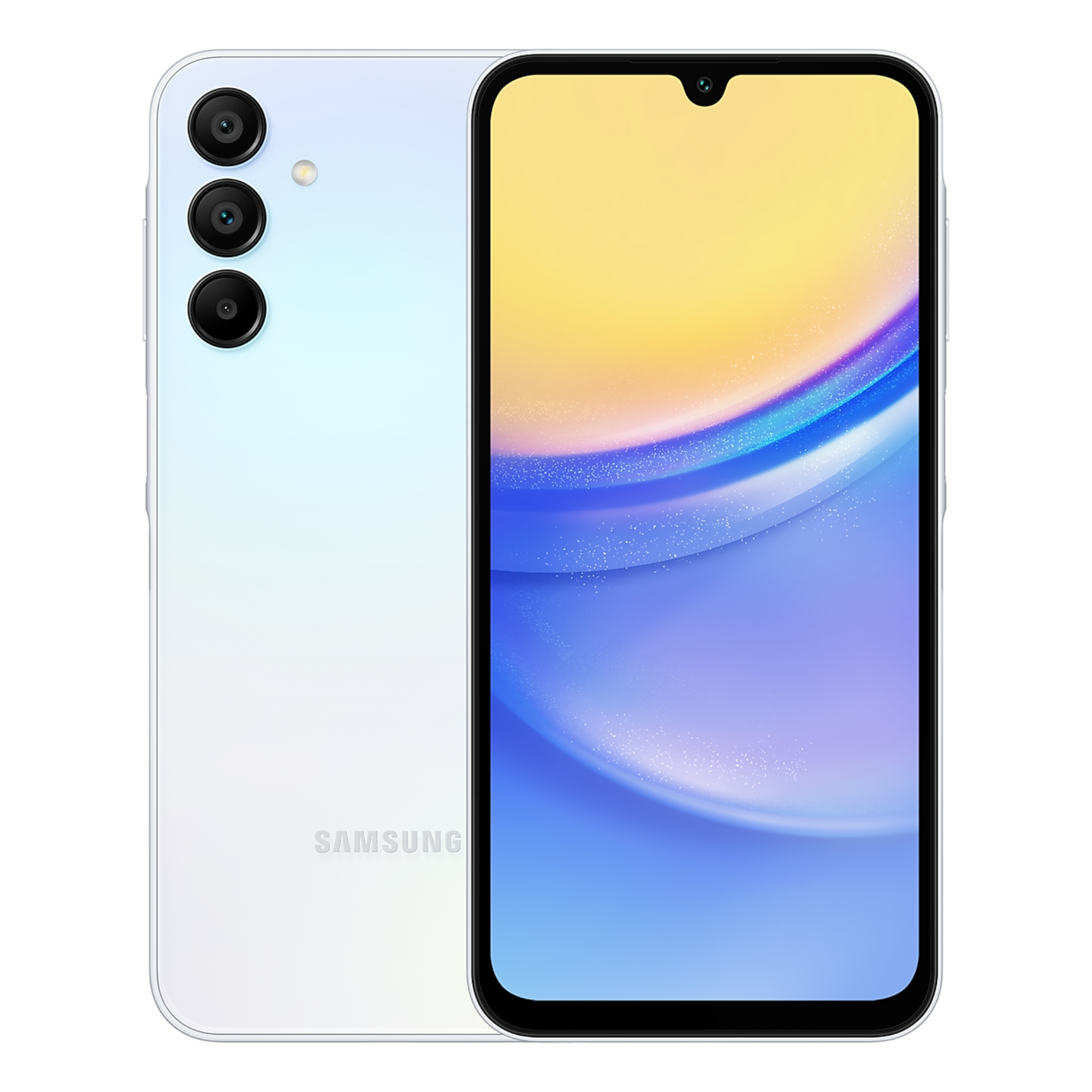 Samsung Galaxy A15 5G front/back view Light Blue (Poorvika)