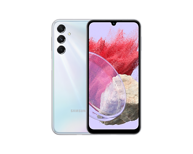 Samsung Hong Kong – Galaxy M34 5G Silver 128GB (PNG hero)