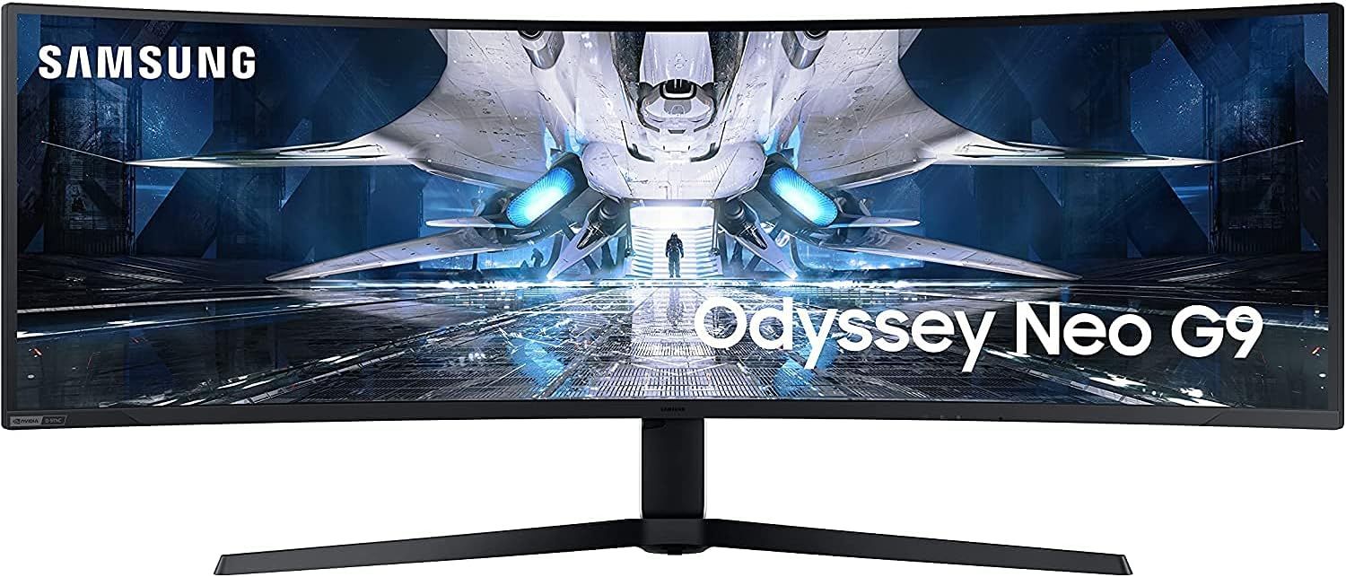 Samsung Odyssey Neo G9 (G95NA) front angle product photo