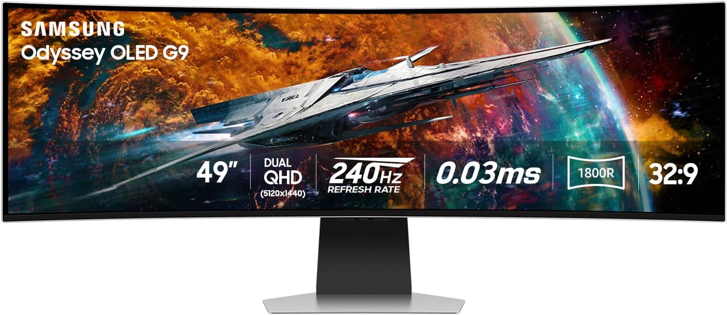 Amazon product photo – Samsung 49" Odyssey OLED G9 (G95SC)