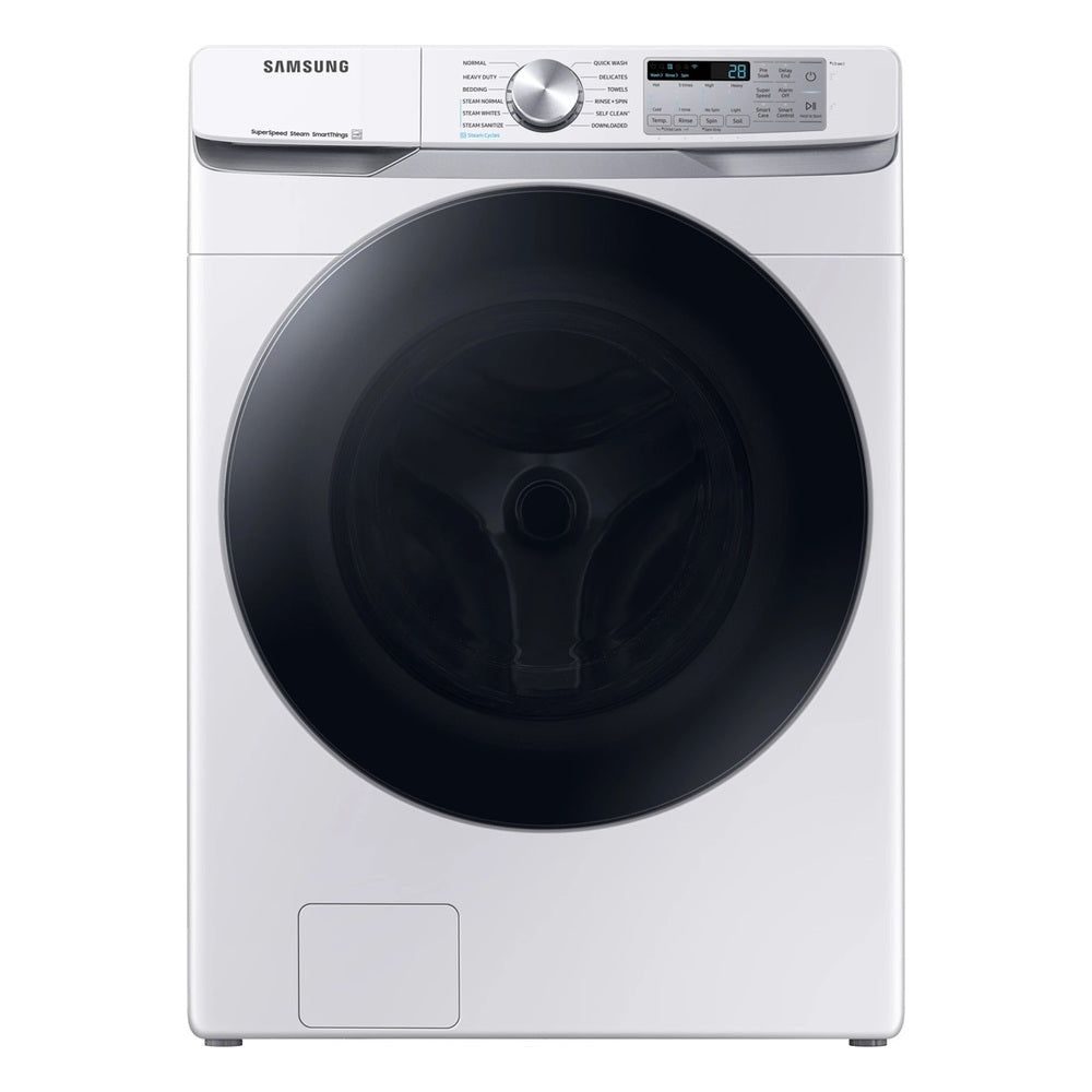 Samsung WF45B6300AW 27 inch Smart Front Load Washer with 4.5 cu. ft. Capacity, Super Speed Wash, Steam Wash, Closet Depth Fit, Vibration Reduction Technology  (White)