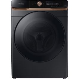 Samsung - 4.6 cu. ft. Large Capacity AI Smart Dial Front Load Washer with Auto Dispense and Super Speed Wash - Brushed Black