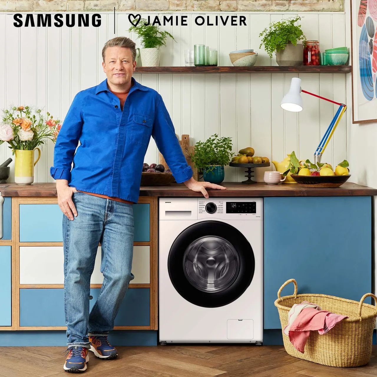 Samsung Series 5 AI Energy WW90CGC04DAE 9kg WiFi Connected Washing Machine with 1400 rpm - White - A Rated