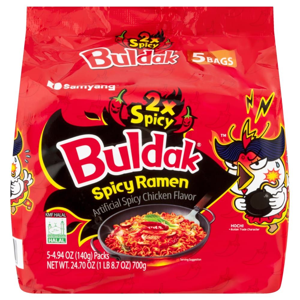 Samyang® Buldak™ 2X Spicy Chicken Flavor Ramen Noodles (5-pack)