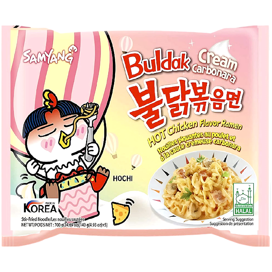 Samyang Buldak Cream Carbonara Flavour Ramen 140g - Poppin Candy