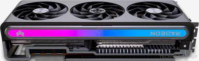Sapphire NITRO+ RX 7900 XTX Vapor-X (top view)