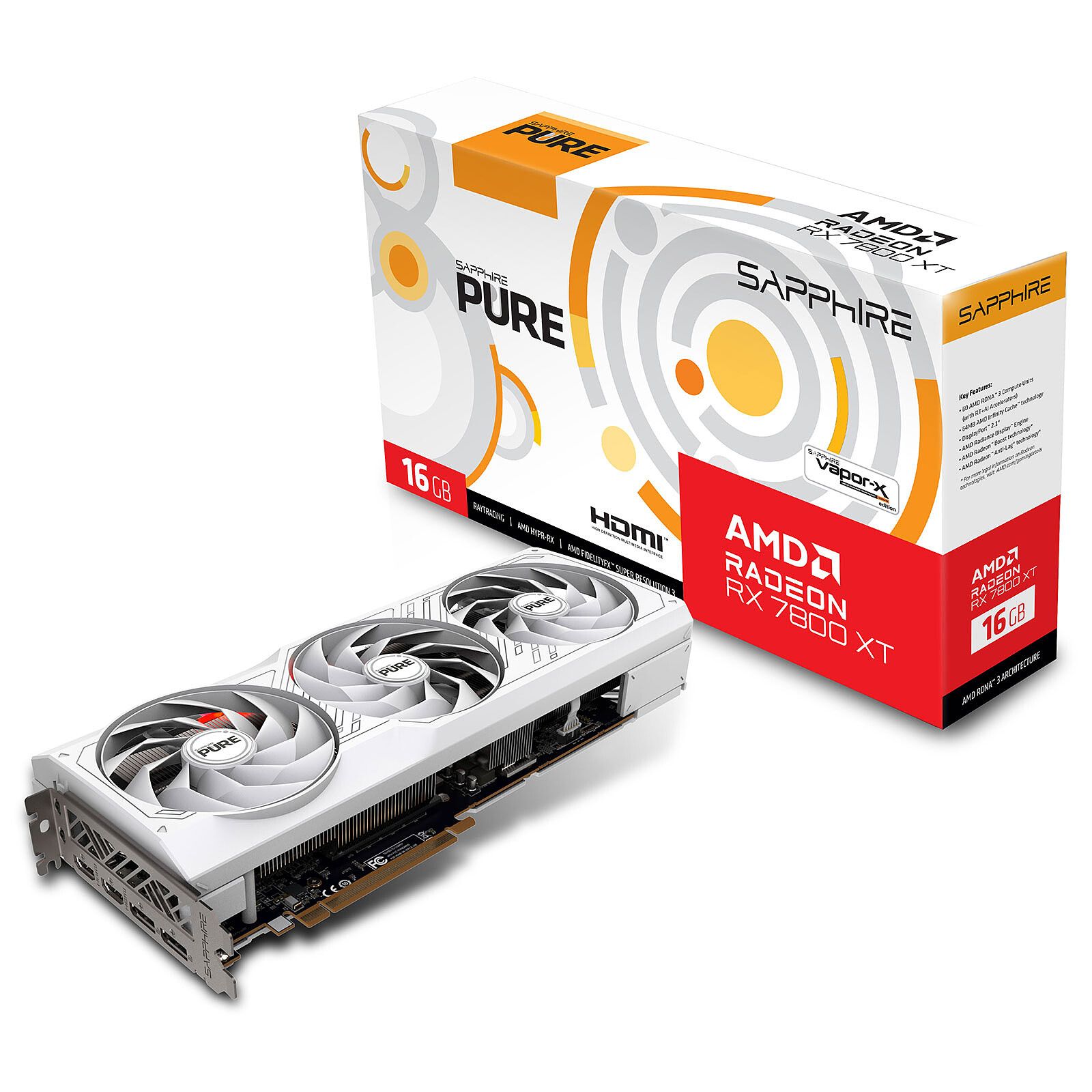 Sapphire PURE AMD Radeon RX 7800 XT GAMING OC 16GB (hero/front)
