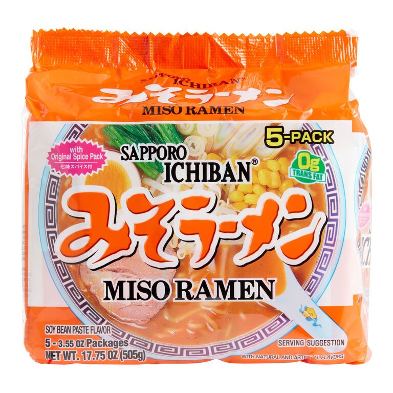 Sapporo Ichiban Miso Ramen Noodle Soup 5 Pack - World Market