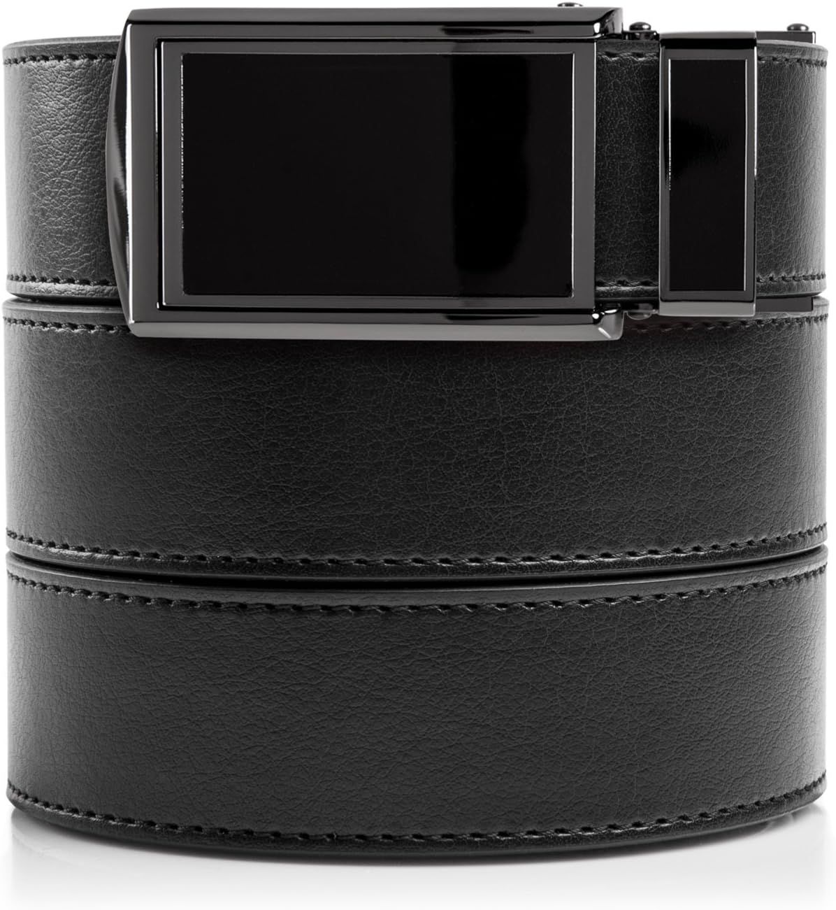SlideBelts Men's Classic Leather Ratchet Belt - Black