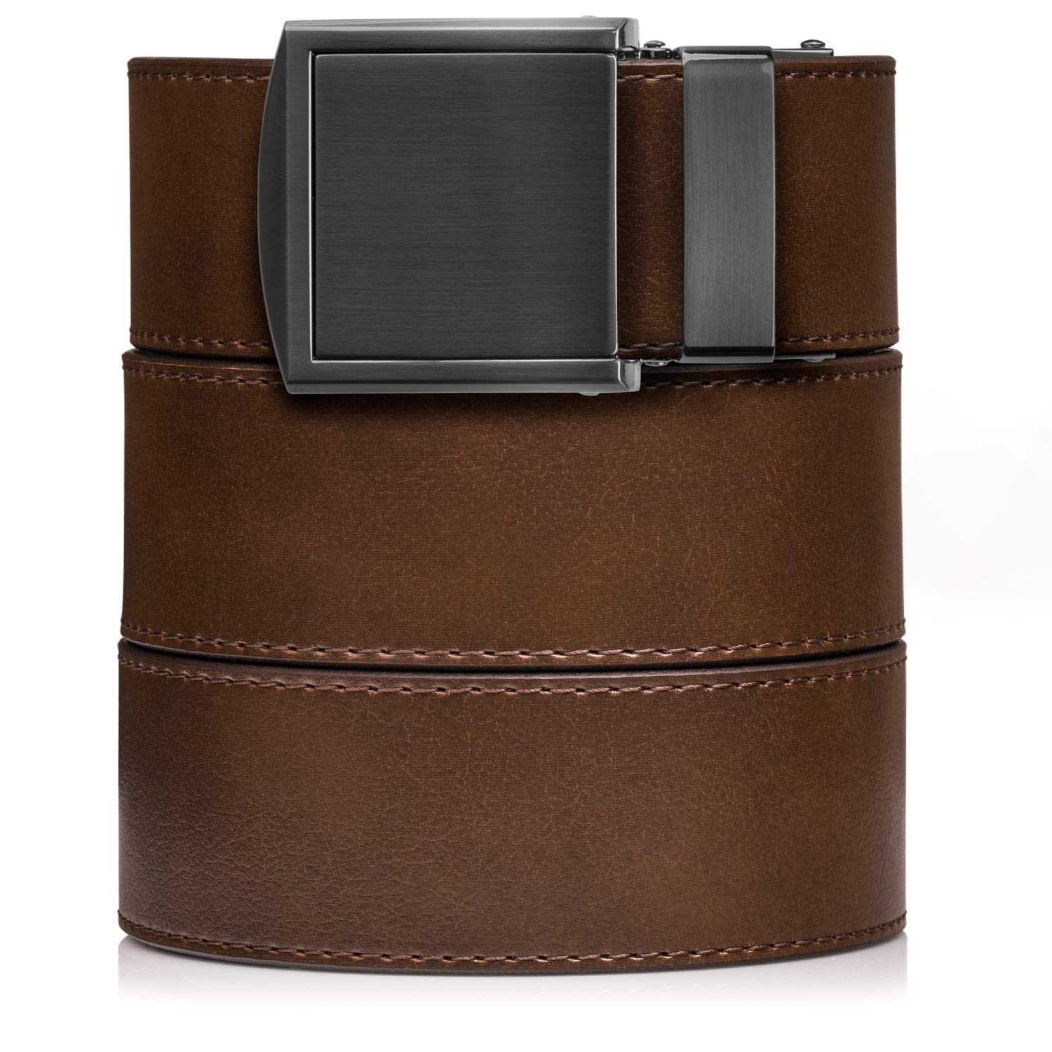 SlideBelts Classic Ratchet Belt - Mocha Brown Leather
