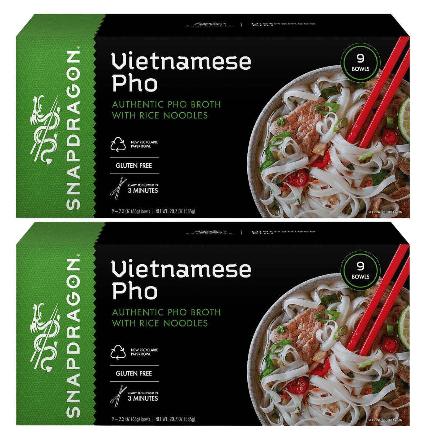 Snapdragon Vietnamese Pho Bowls Noodle Soup 2.3 oz (Walmart)