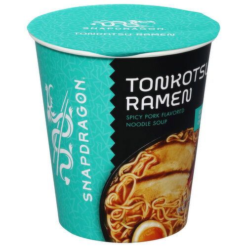 Snapdragon Tonkotsu Pork Ramen Instant Noodle Soup (clear cup image)