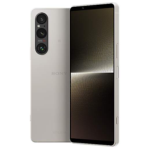 Xperia 1 V Platinum Silver primary image (PNG w/ alpha)