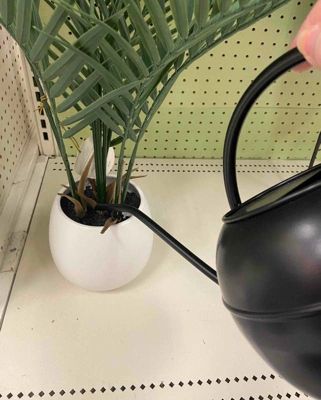 0.4gal Iron Outdoor Watering Can with Powder Coat Finish Black - Threshold™  : Target