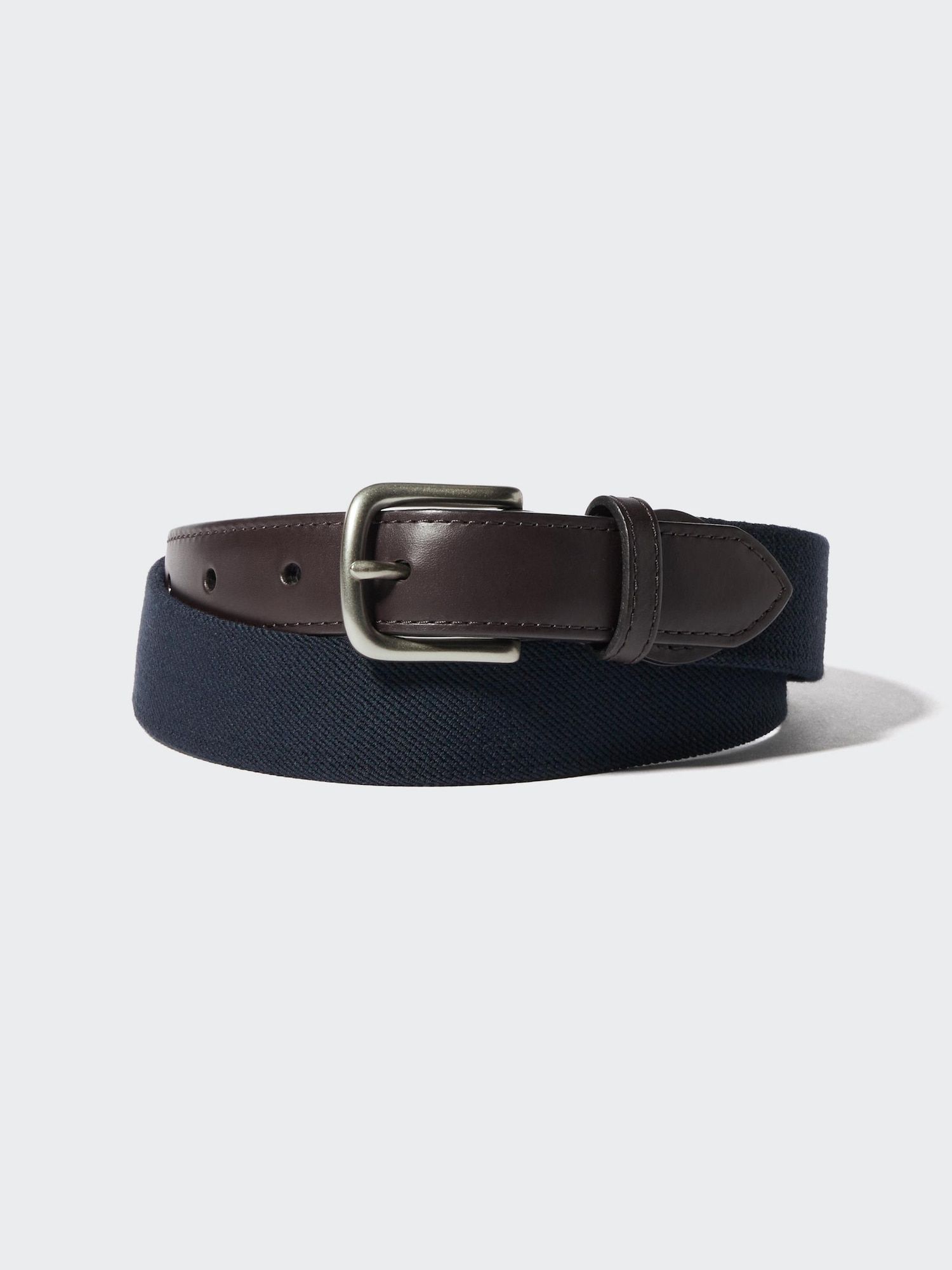 Uniqlo Leather Combination Stretch Belt (Navy)