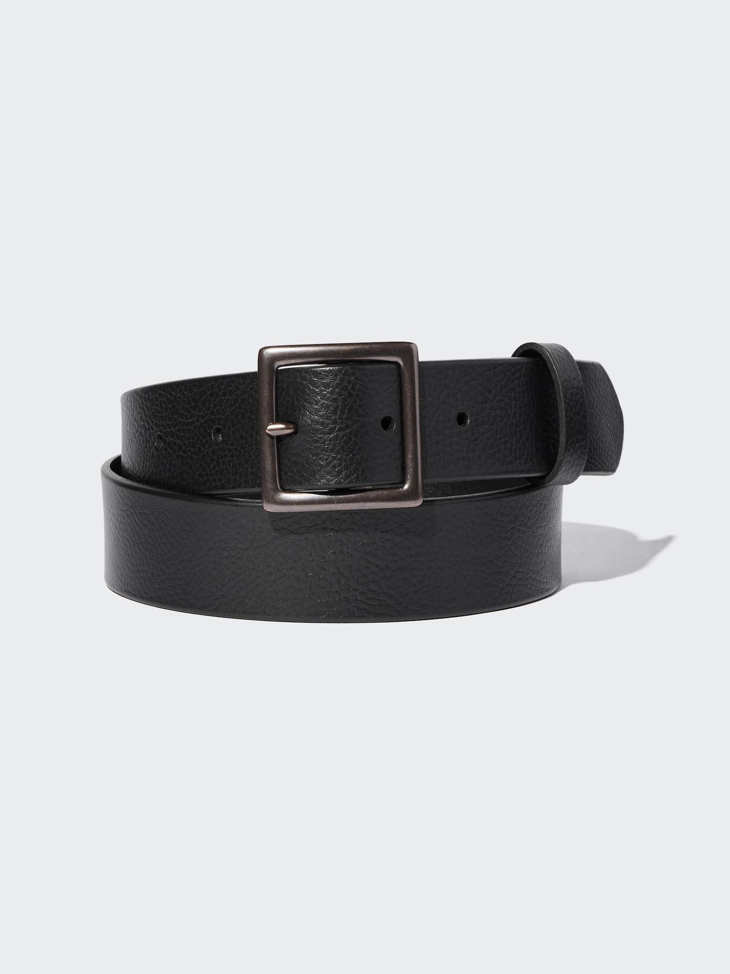 Uniqlo Leather Combination Stretch Belt (Black)