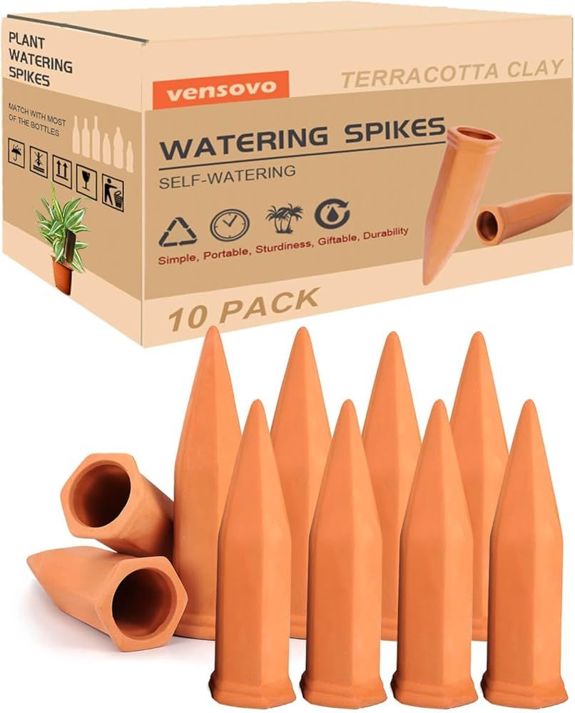 Amazon.com: vensovo 10pcs Terracotta Watering Spikes - Automatic Self  Watering Stakes, Plant Watering Devices for Wine Bottles Recycled Bottles,  Clay Plant Garden Waterers for Vacations : Patio, Lawn & Garden
