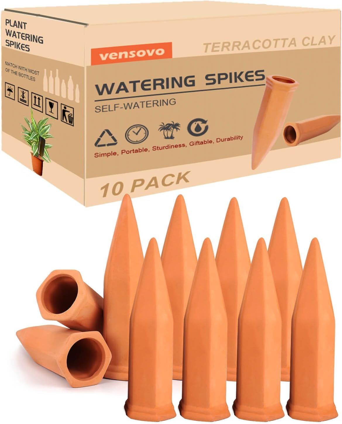 Vensovo 2 pcs Terracotta Watering Spikes - Automatic Self Watering Sta – vensovo