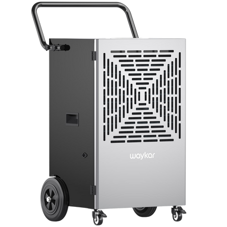 Waykar 216 Pints Commercial Dehumidifier with Pump, Drain Hose and Washable Filter Space up to 8500 Sq. Ft, for Basements, Industrial or Commercial Spaces and Flood Restoration - 5 Years Warranty