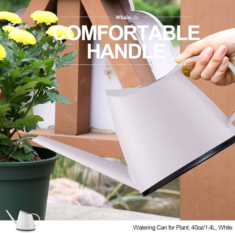 Amazon.com : WhaleLife Indoor Watering Can for House Bonsai Plants (1.4L,  White) : Patio, Lawn & Garden